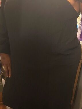 Plus Size One-Shoulder Black Dress